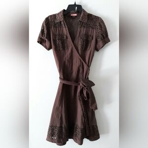 Max Rave Lace Wrap Dress